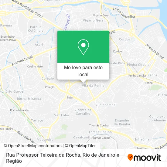 Rua Professor Teixeira da Rocha mapa