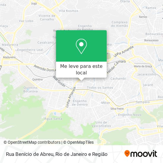 Rua Benício de Abreu mapa