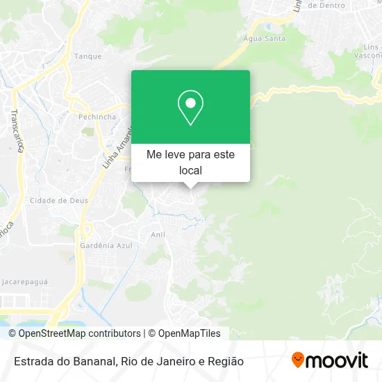 Estrada do Bananal mapa