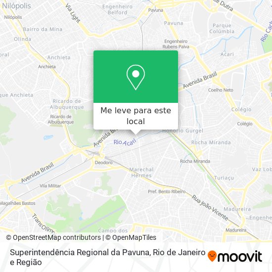 Superintendência Regional da Pavuna mapa