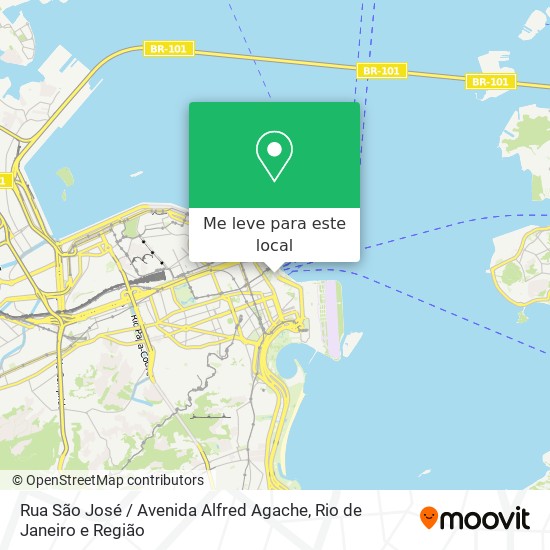 Rua São José / Avenida Alfred Agache mapa