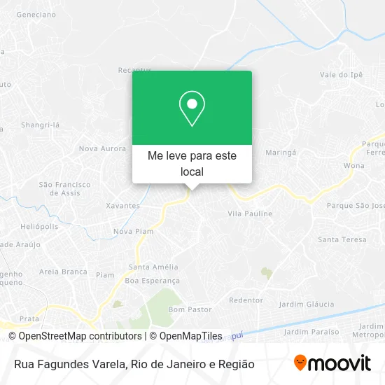 Rua Fagundes Varela mapa