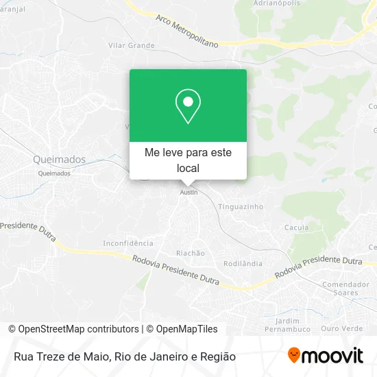 Rua Treze de Maio mapa