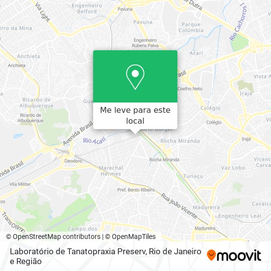 Laboratório de Tanatopraxia Preserv mapa