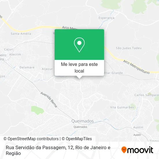 Rua Servidão da Passagem, 12 mapa