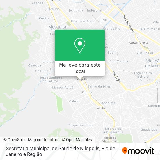 Secretaria Municipal de Saúde de Nilópolis mapa