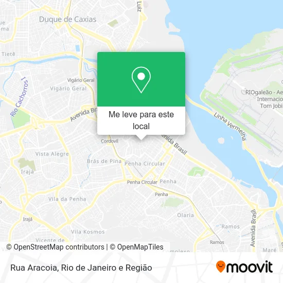 Rua Aracoia mapa