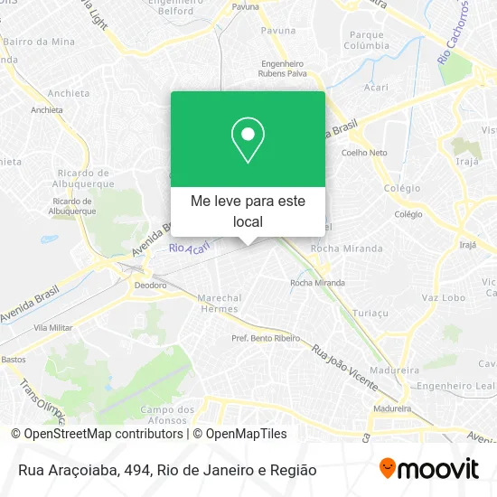 Rua Araçoiaba, 494 mapa