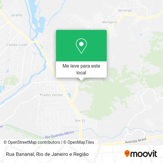 Rua Bananal mapa