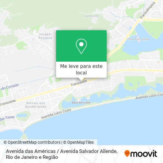 Avenida das Américas / Avenida Salvador Allende mapa