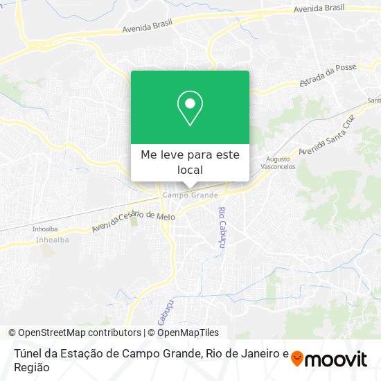 Túnel da Estação de Campo Grande mapa