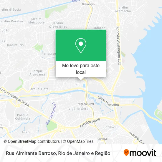 Rua Almirante Barroso mapa