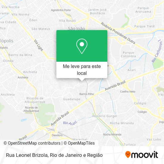 Rua Leonel Brizola mapa