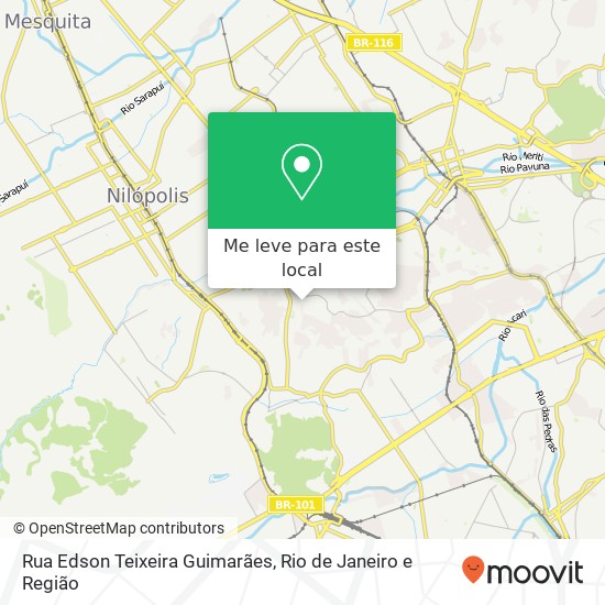 Rua Edson Teixeira Guimarães mapa
