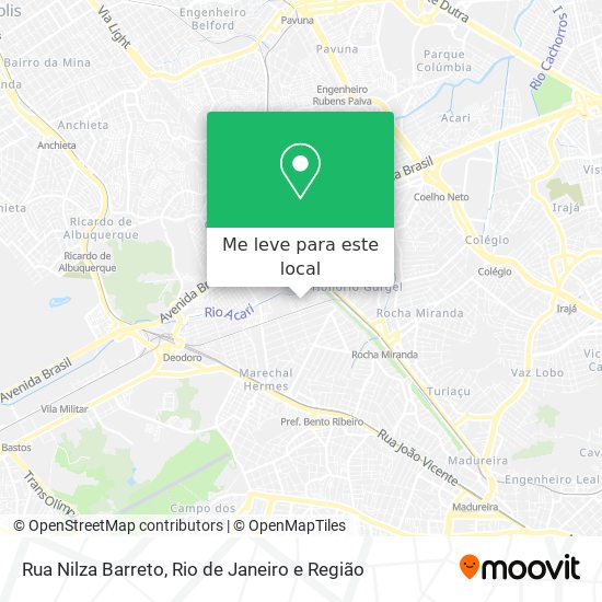 Rua Nilza Barreto mapa