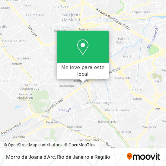 Morro da Joana d'Arc mapa
