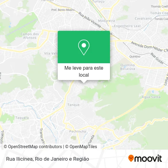 Rua Ilicínea mapa