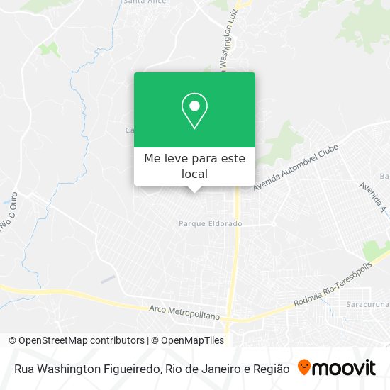 Rua Washington Figueiredo mapa