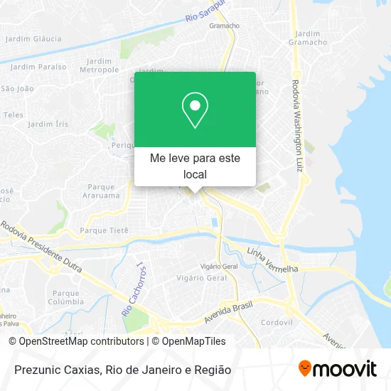 Prezunic Caxias mapa