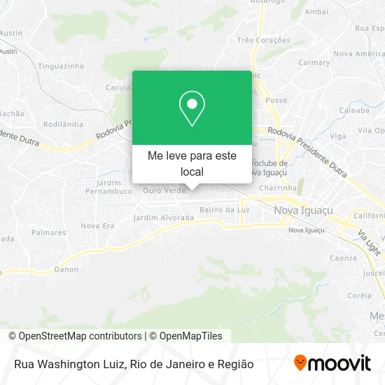 Rua Washington Luiz mapa