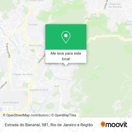 Estrada do Bananal, 981 mapa