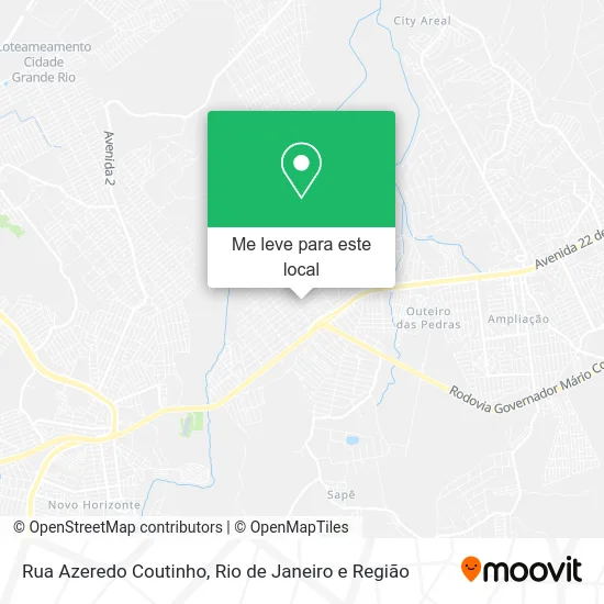 Rua Azeredo Coutinho mapa