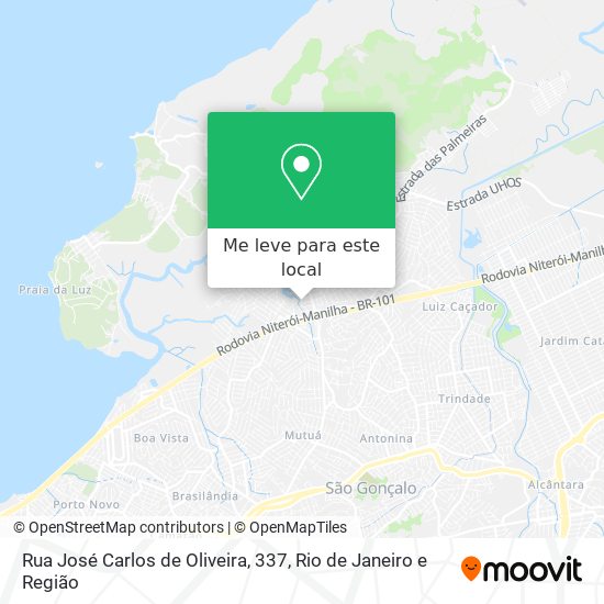 Rua José Carlos de Oliveira, 337 mapa