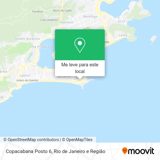 Copacabana Posto 6 mapa