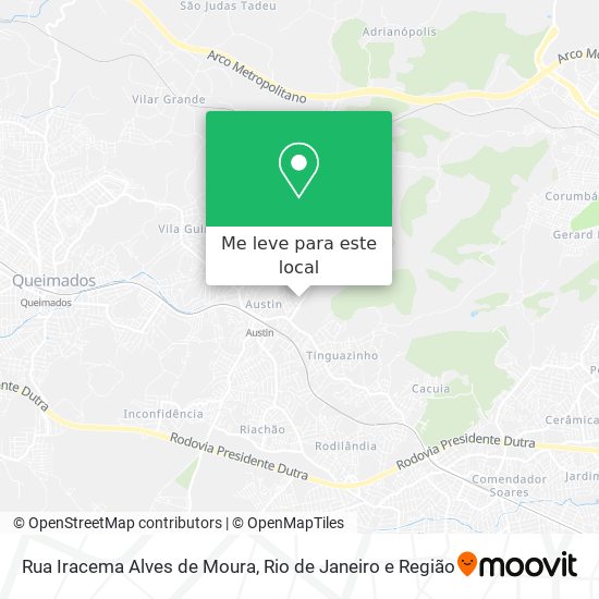 Rua Iracema Alves de Moura mapa