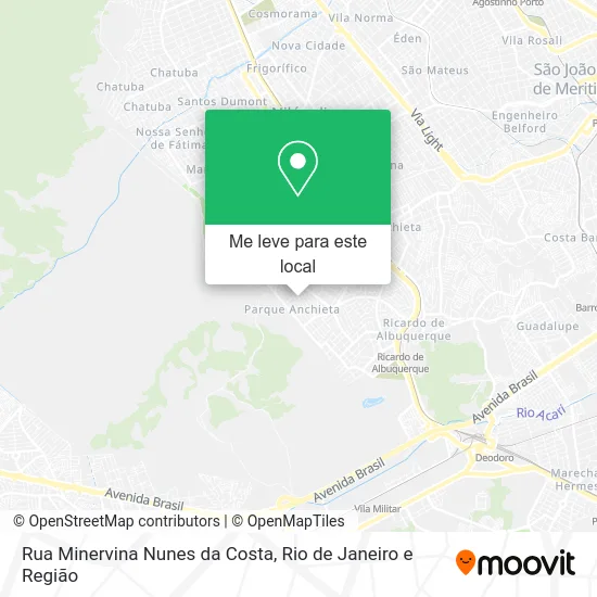 Rua Minervina Nunes da Costa mapa