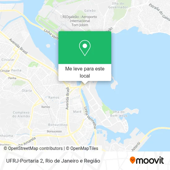 UFRJ-Portaria 2 mapa