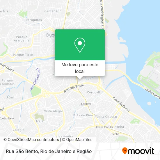 Rua São Bento mapa
