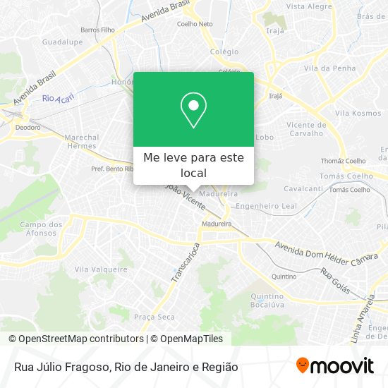 Rua Júlio Fragoso mapa
