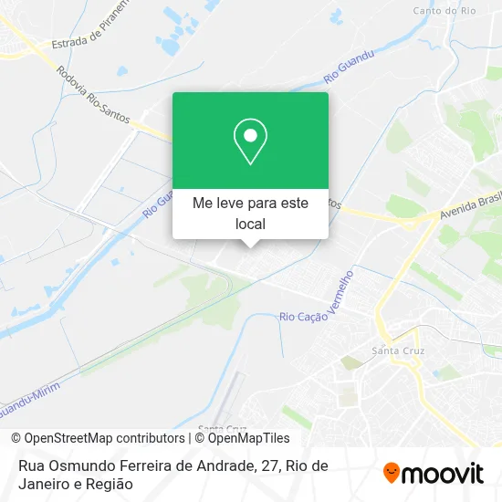 Rua Osmundo Ferreira de Andrade, 27 mapa