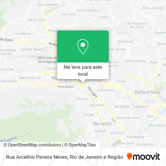 Rua Arcelino Pereira Neves mapa