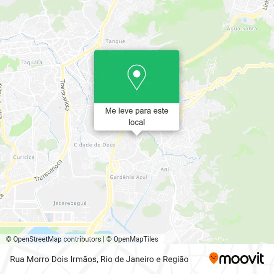 Rua Morro Dois Irmãos mapa