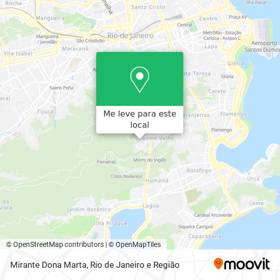 Mirante Dona Marta mapa