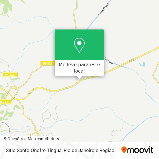 Sítio Santo Onofre Tinguá mapa
