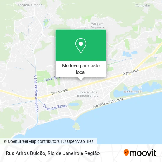 Rua Athos Bulcão mapa