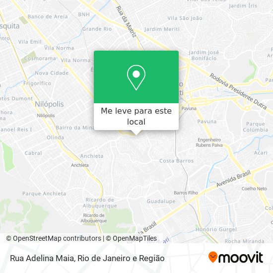 Rua Adelina Maia mapa