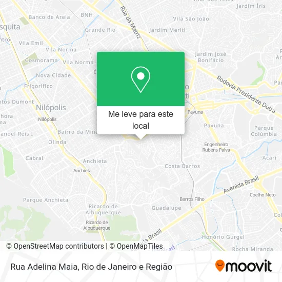 Rua Adelina Maia mapa