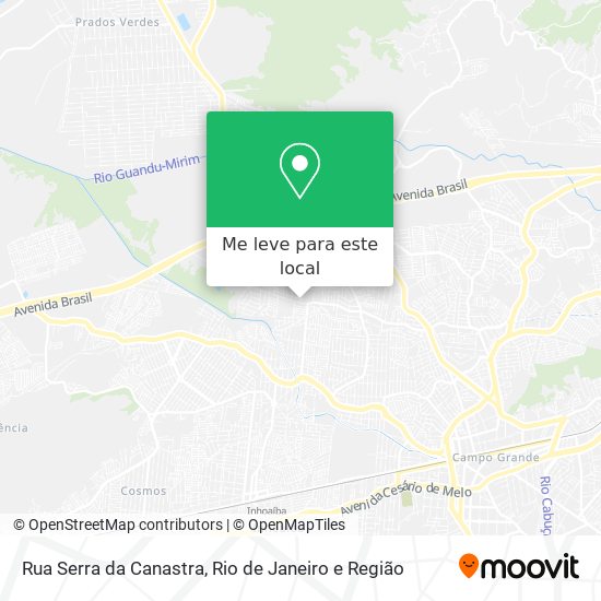 Rua Serra da Canastra mapa