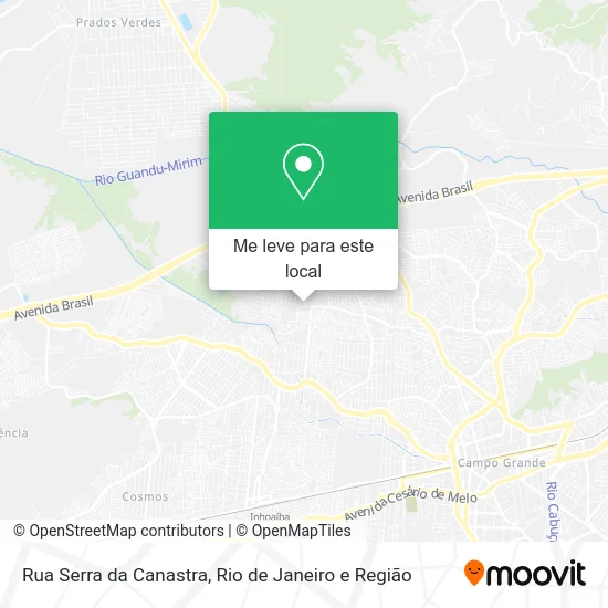 Rua Serra da Canastra mapa
