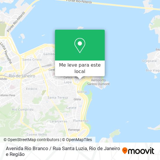 Avenida Rio Branco / Rua Santa Luzia mapa