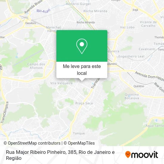 Rua Major Ribeiro Pinheiro, 385 mapa