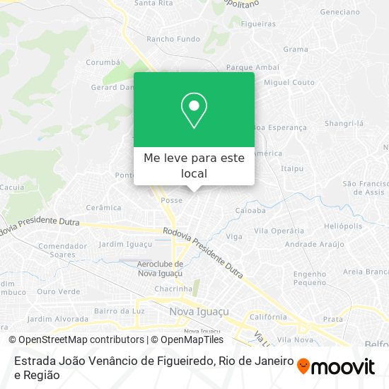 Estrada João Venâncio de Figueiredo mapa