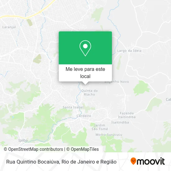Rua Quintino Bocaiúva mapa