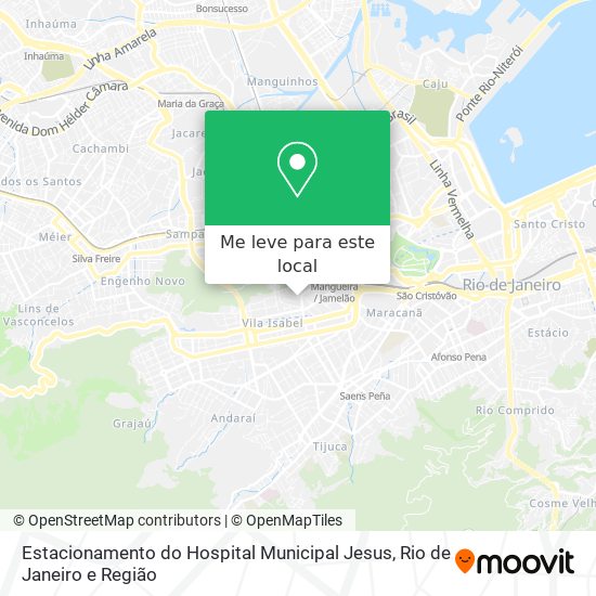 Estacionamento do Hospital Municipal Jesus mapa