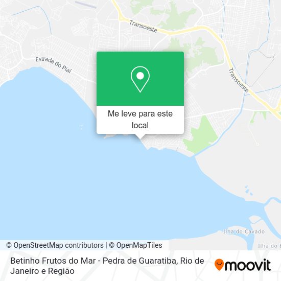 Betinho Frutos do Mar - Pedra de Guaratiba mapa