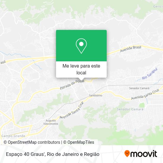 Espaço 40 Graus' mapa